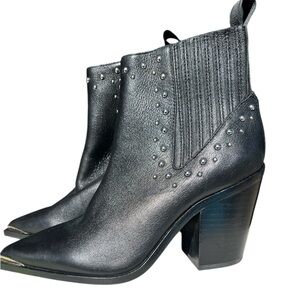 Kenneth Cole Black Studded Boots